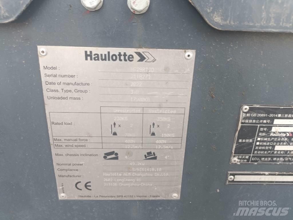 Haulotte HT28RTJO 견인식 전동이동 리프트