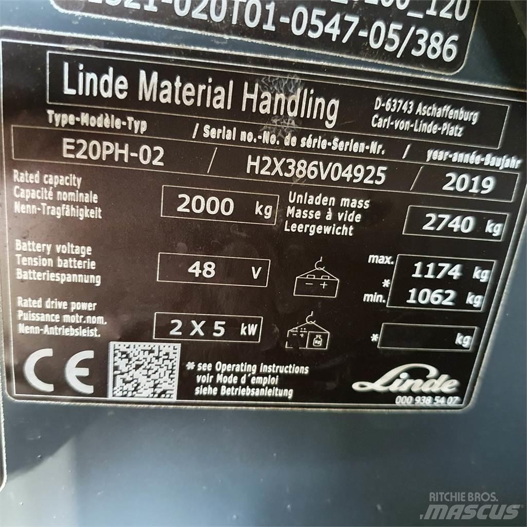 Linde E20PH 전동 지게차