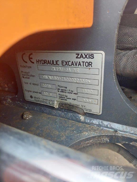 Hitachi ZX 19 U-5 소형 굴삭기 7톤 미만