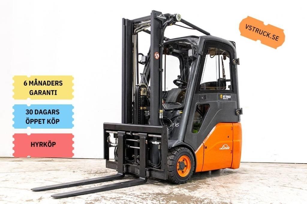 Linde E 16 전동 지게차