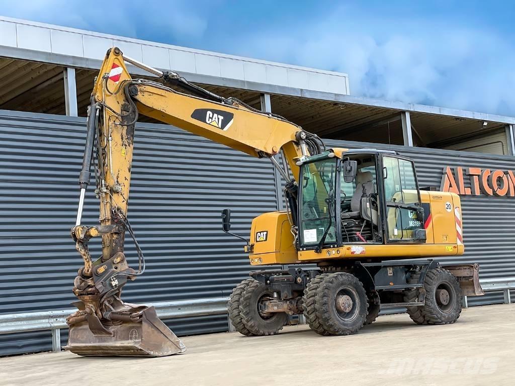 CAT M318F  휠 굴삭기