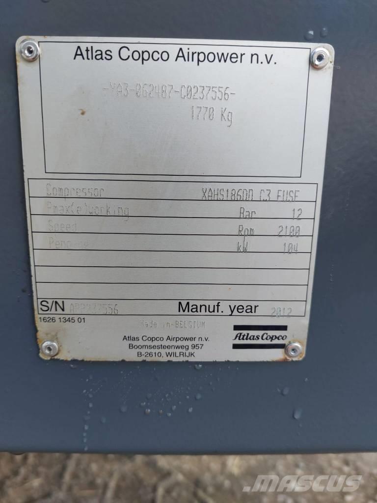 Atlas Copco XAHS186 콤푸레샤
