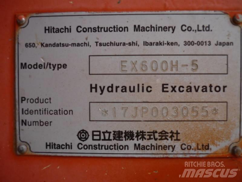 Hitachi EX 600 H-5 대형 굴삭기 29톤 이상