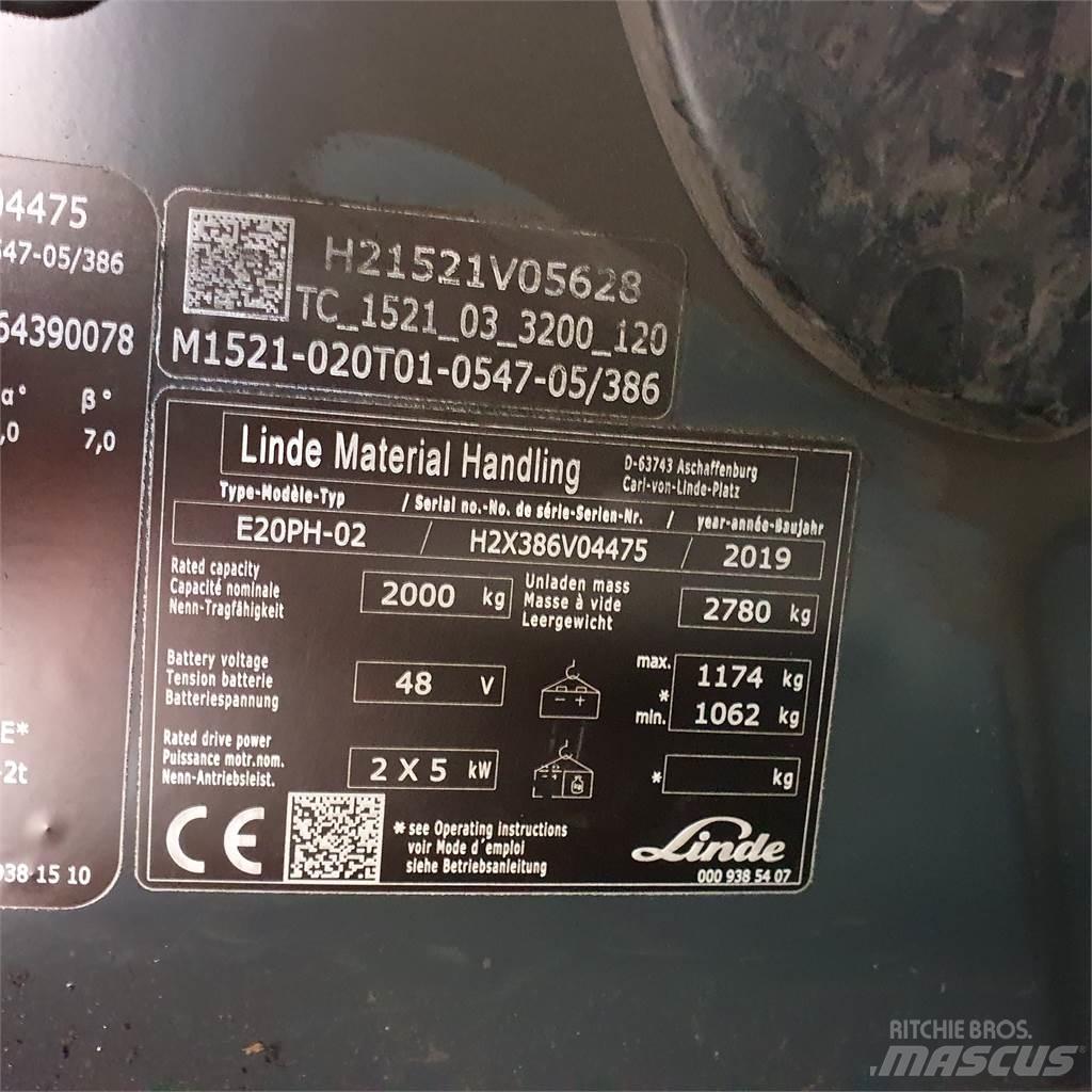 Linde E20PH 전동 지게차