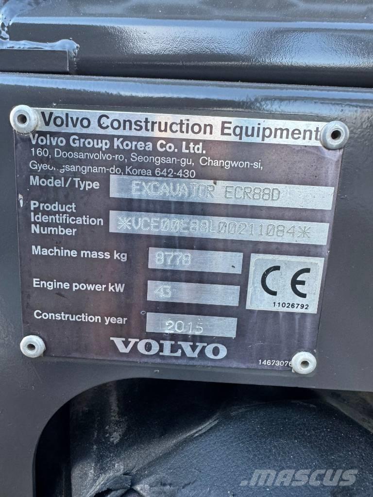 Volvo ECR 88 D 중형굴삭기 7톤-28톤