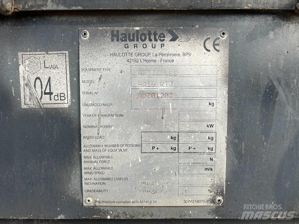 Haulotte HA16RTJ 관절형 전동이동 리프트