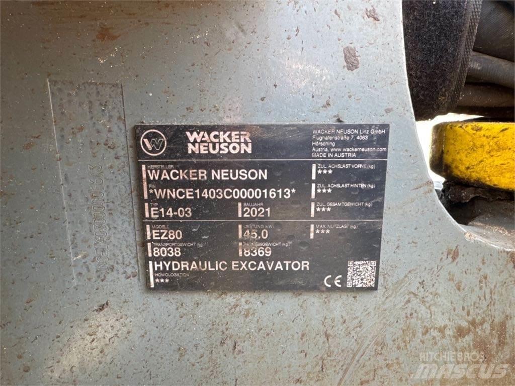 Wacker Neuson EZ80 대형 굴삭기 29톤 이상