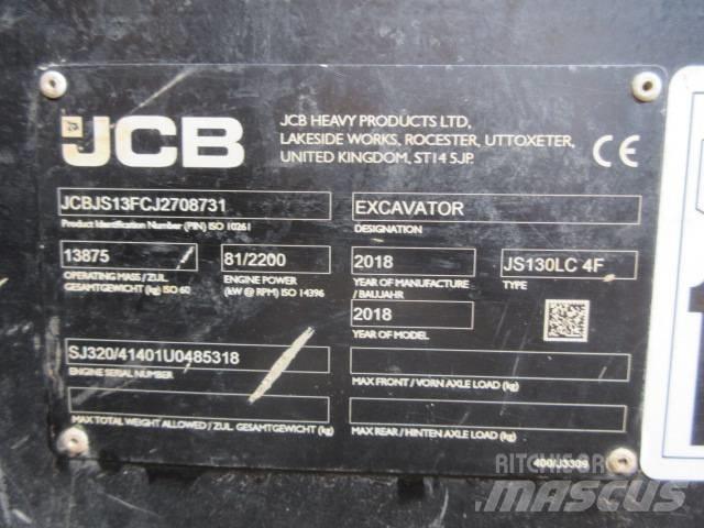 JCB JS130LC Plus+ 대형 굴삭기 29톤 이상