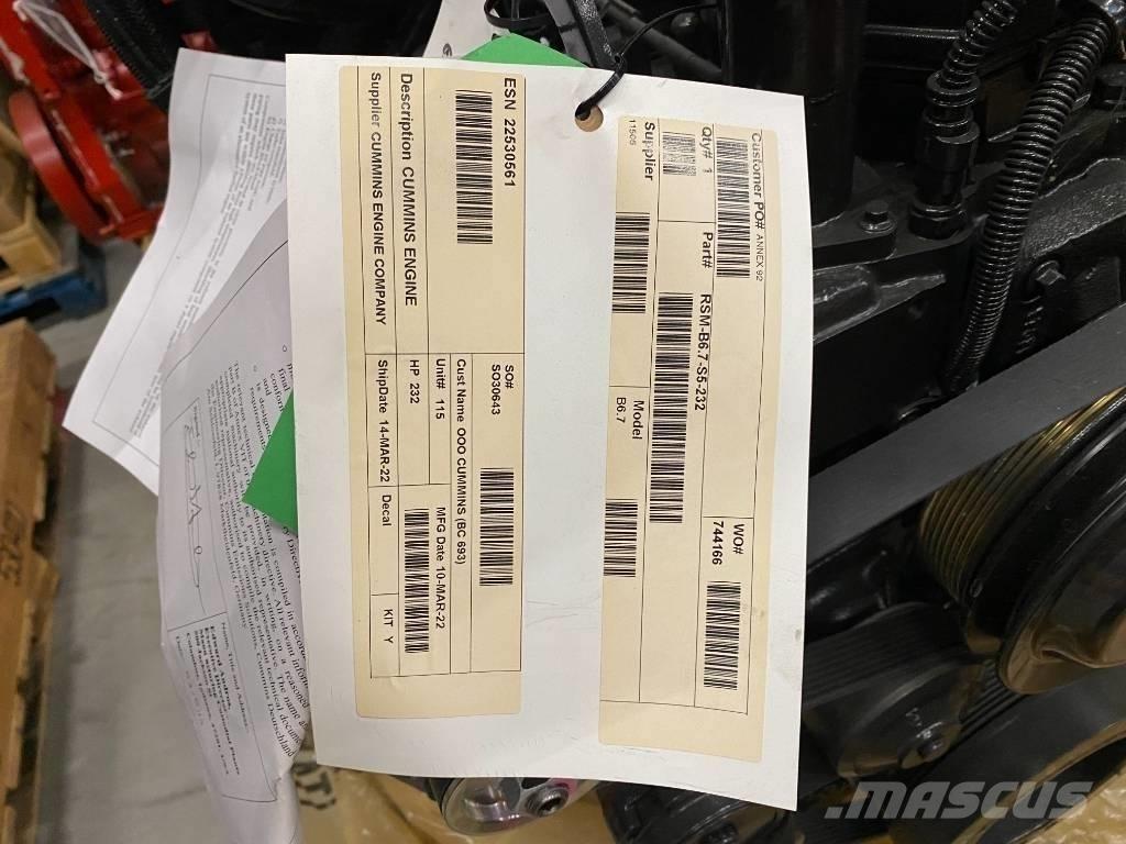 Cummins QSB6.7 농기계 - 기타
