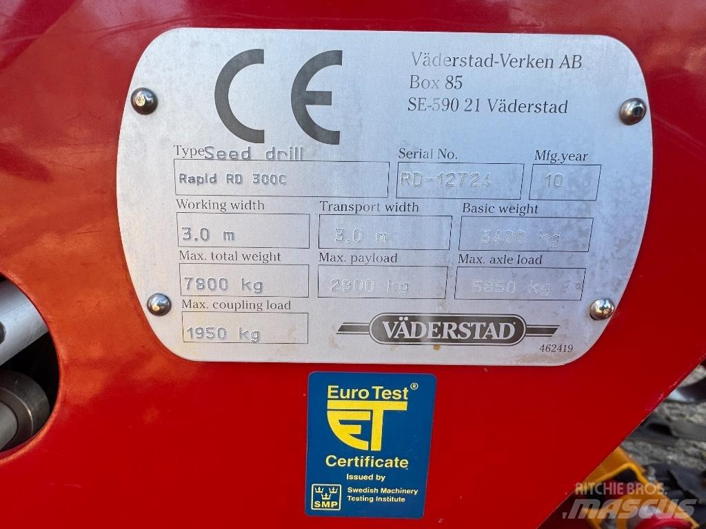 Väderstad Rapid 300C 콤비네이션 드릴