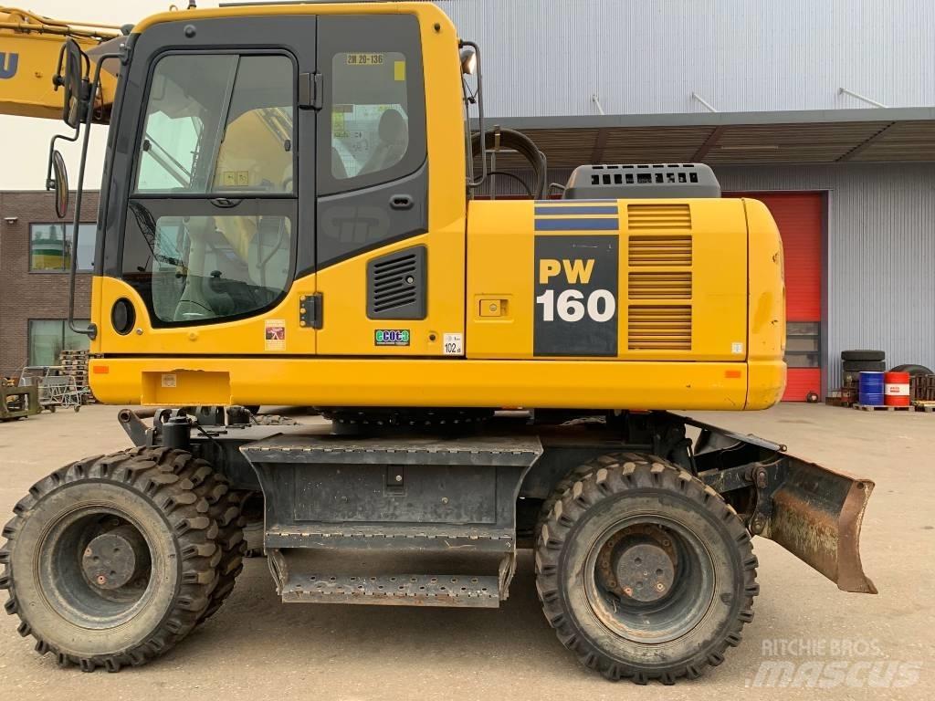 Komatsu PW 160  휠 굴삭기