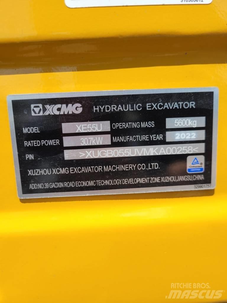 XCMG XE55 U 소형 굴삭기 7톤 미만