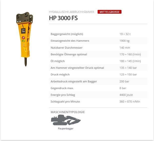 Indeco HP 3000 FS 브레이커