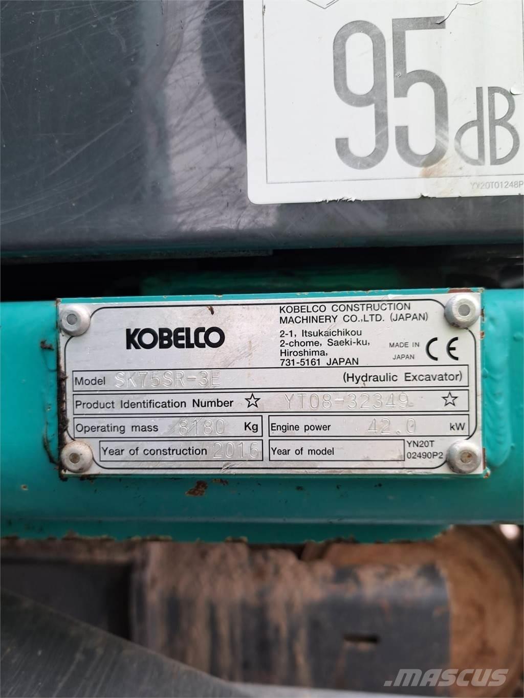 Kobelco SK75SR-3E 소형 굴삭기 7톤 미만