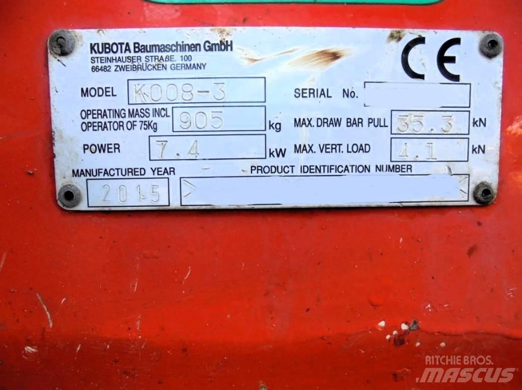 Kubota K 008-3 소형 굴삭기 7톤 미만