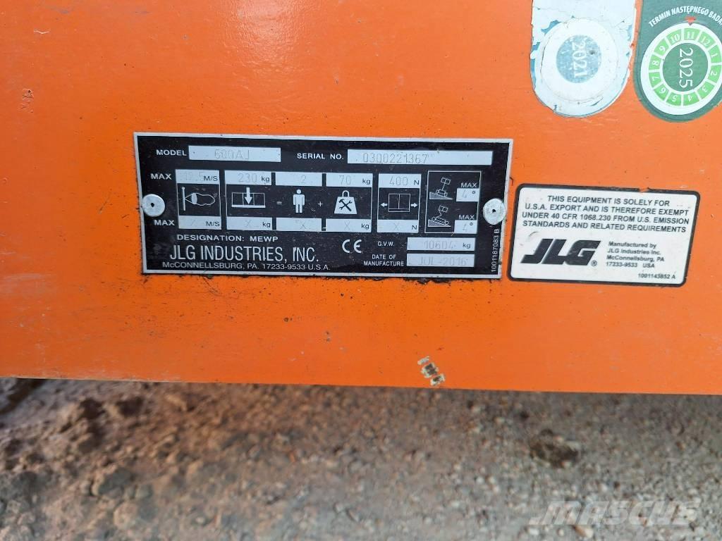 JLG 600AJ 관절형 전동이동 리프트