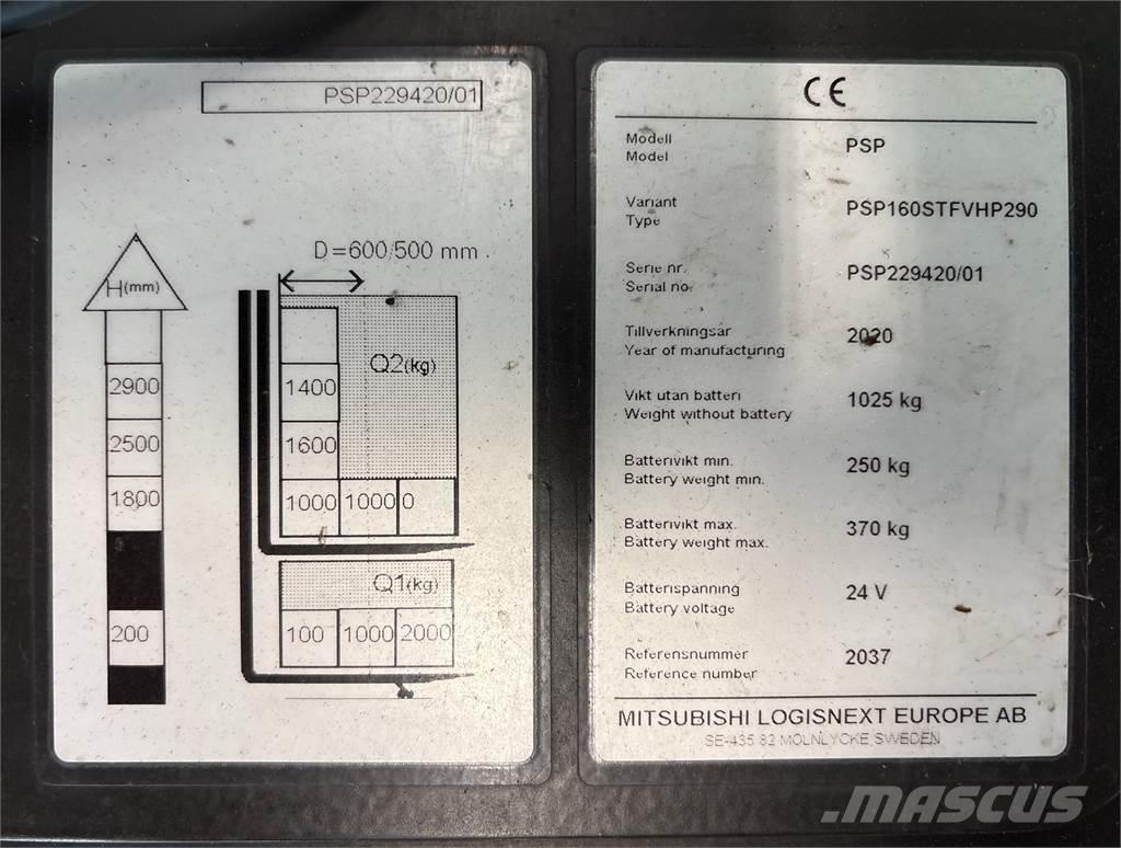 Atlet PSP160 보행식 리치 지게차