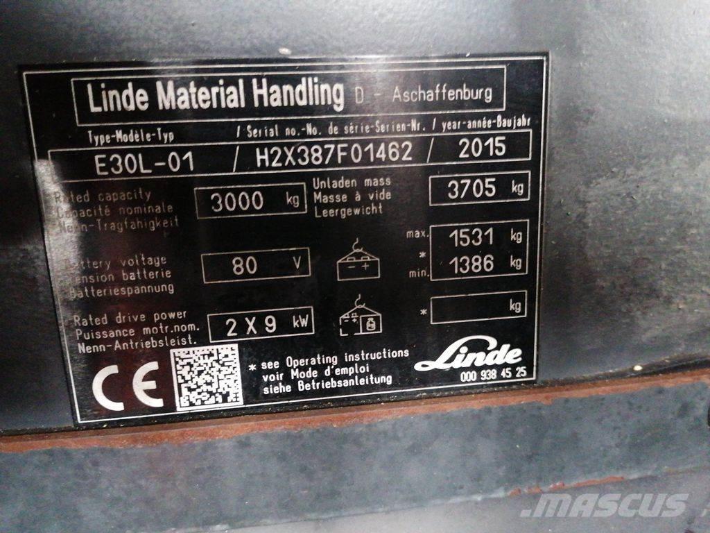 Linde E30L-01 전동 지게차