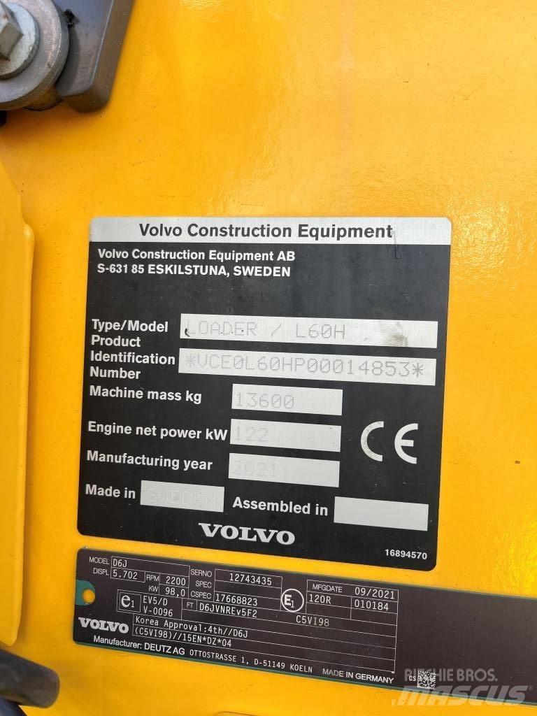 Volvo L60H  휠로우더