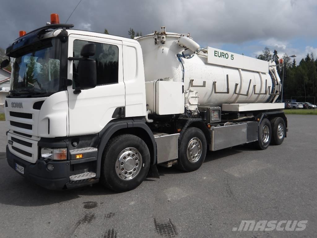 Scania P 400 LB 8x2 콤비/진공 트럭