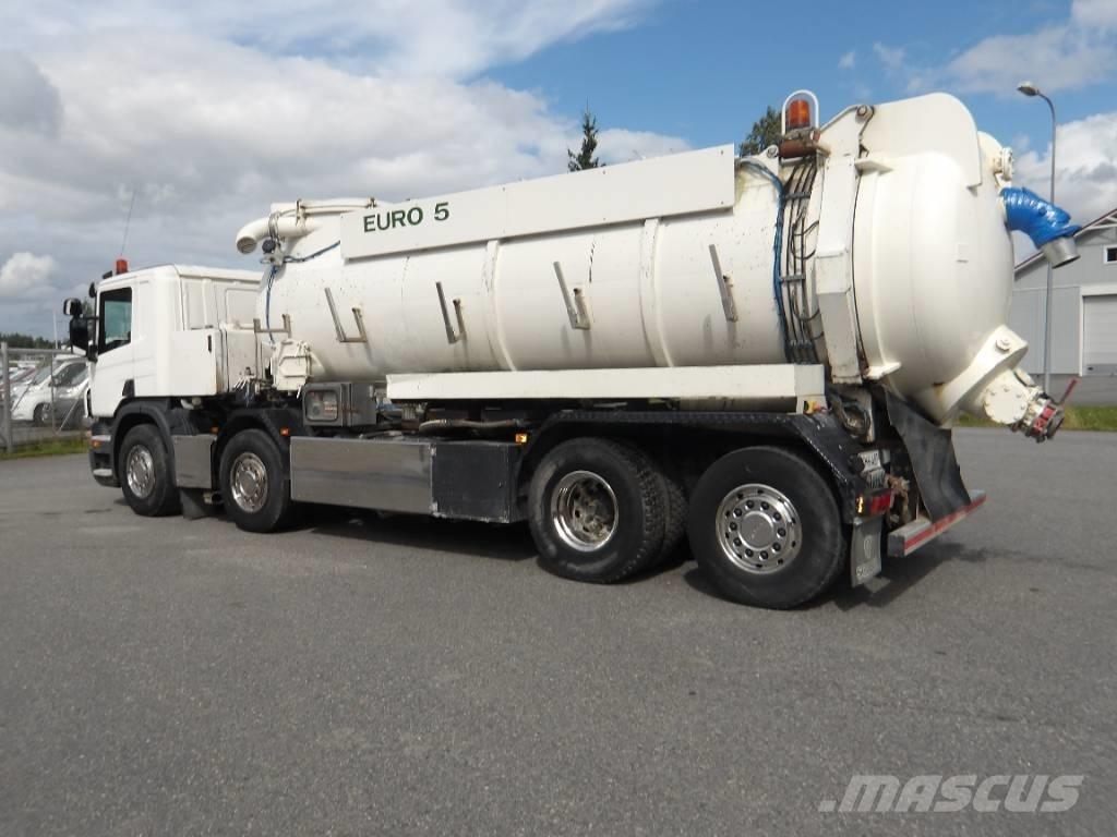 Scania P 400 LB 8x2 콤비/진공 트럭