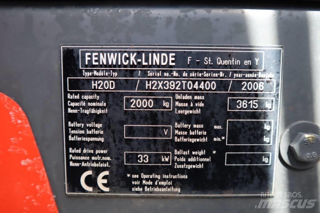 Linde H20D 2000 Kg 디젤 지게차