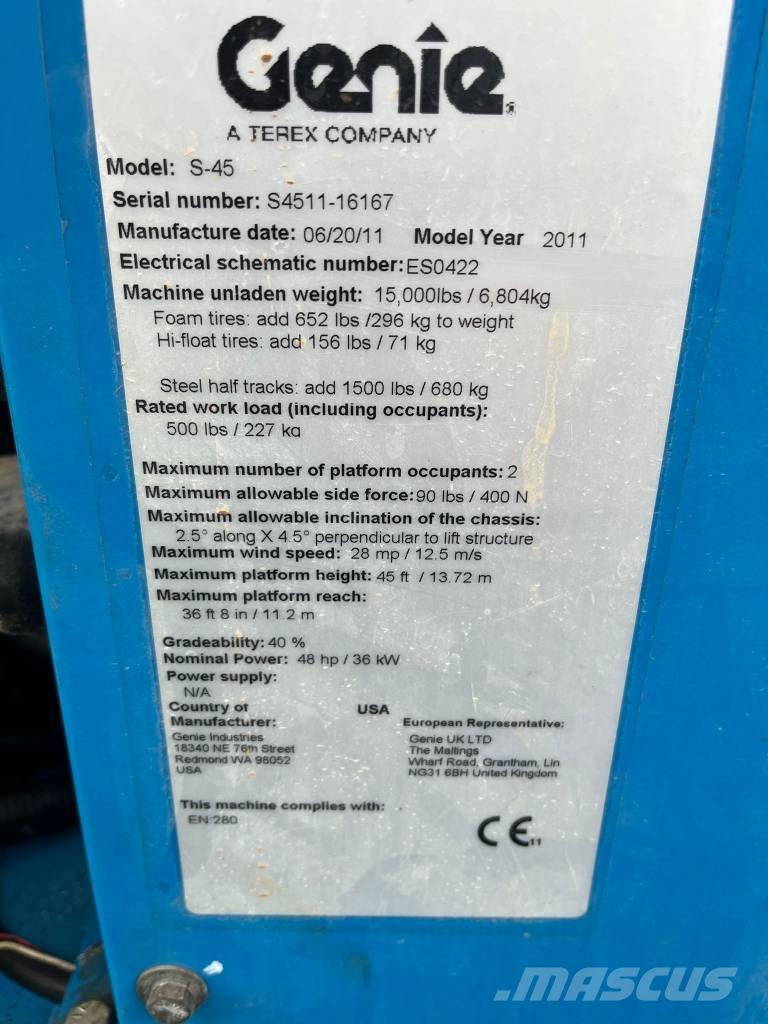 Genie S 45 견인식 전동이동 리프트