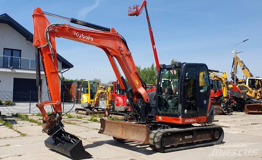 Kubota KX 080-4 중형굴삭기 7톤-28톤