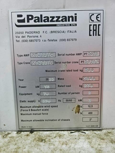 Palazzani XTJ 32C 기타 승강기와 플랫폼