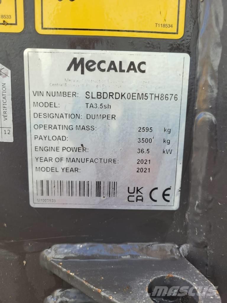 Mecalac TA 3.5 건설현장 덤프트럭