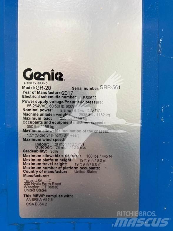 Genie GR20 인원/화물 앨리베이터