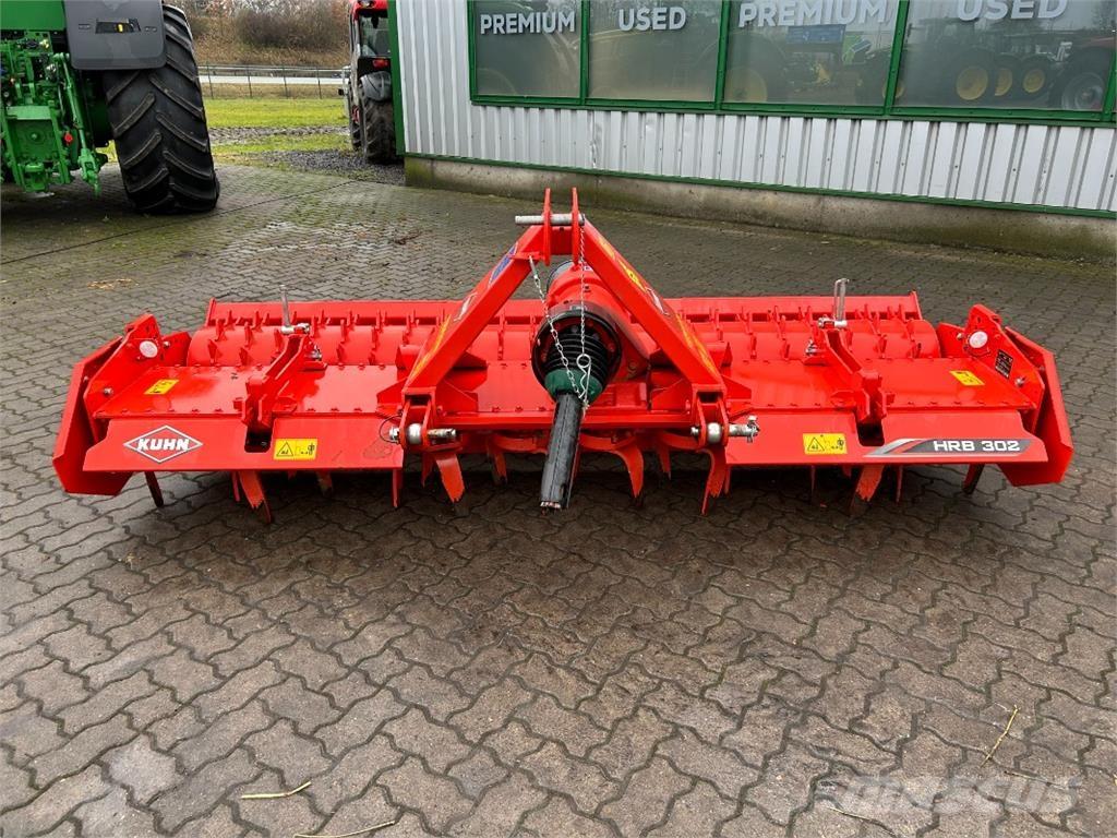 Kuhn HRB 302 D 파워 하로우 및 로토틸러(회전 경운기)