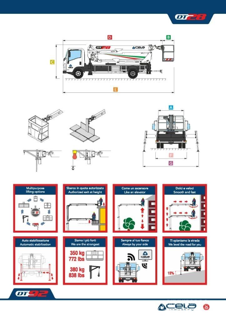 Cela DT 28 트럭 탑재 고소작업대