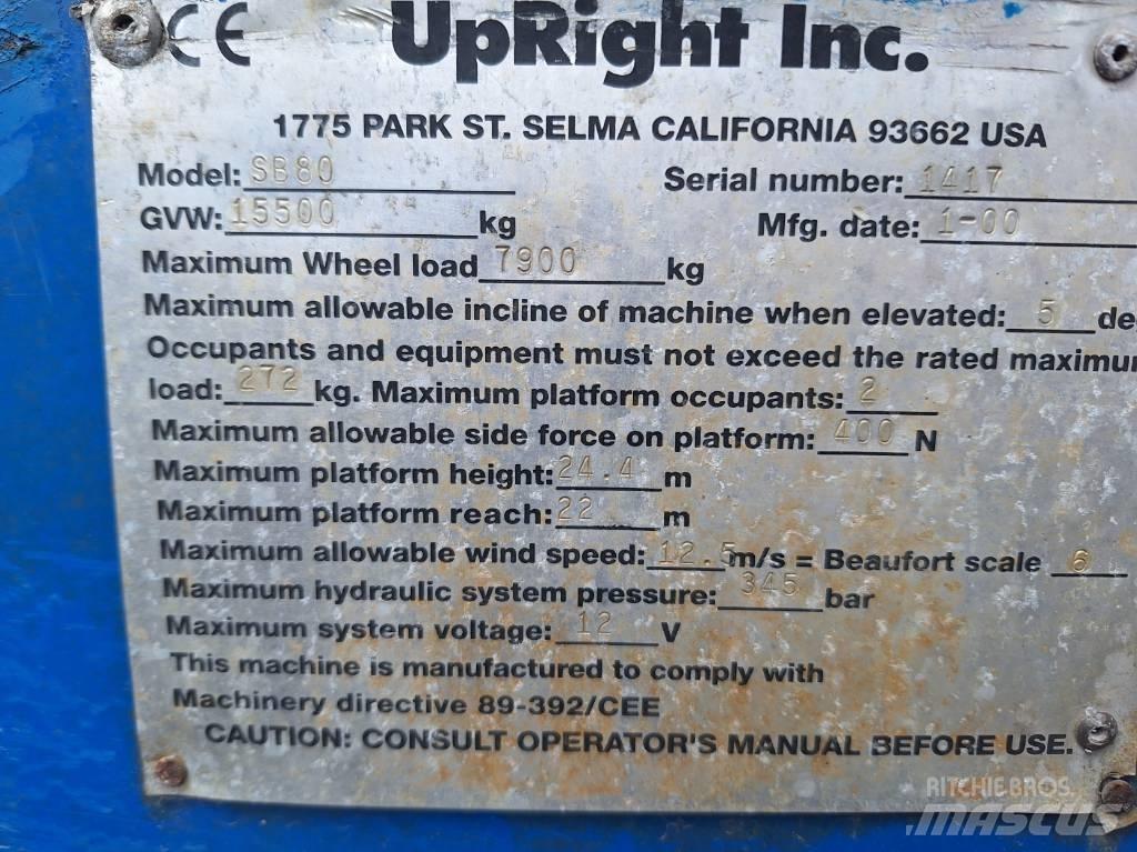 UpRight SB80 견인식 전동이동 리프트