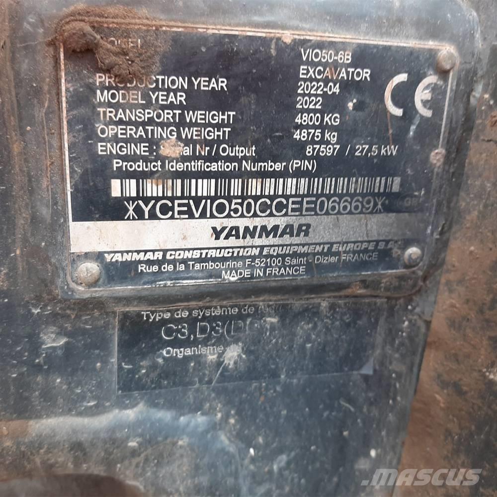 Yanmar Vio 50 소형 굴삭기 7톤 미만