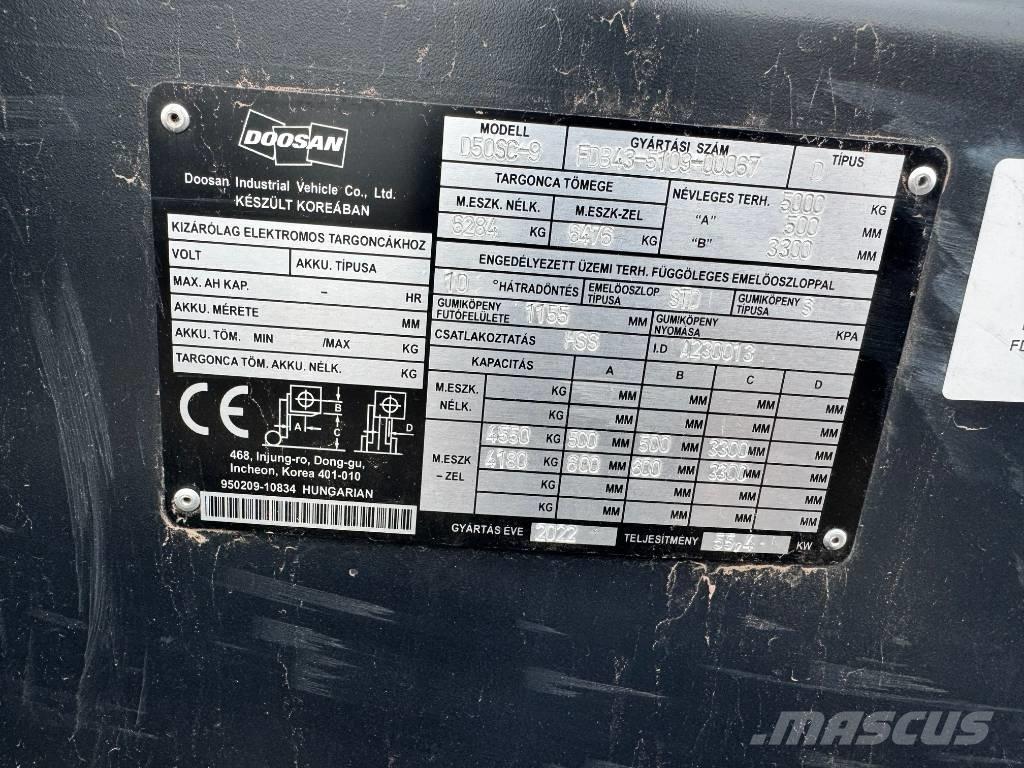 Doosan D 50,  130üó!!! 5t 디젤 지게차