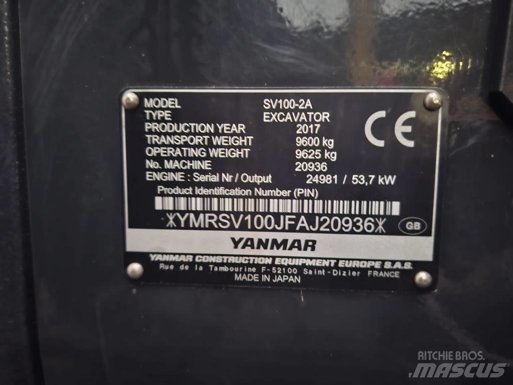 Yanmar SV 100-2A 중형굴삭기 7톤-28톤