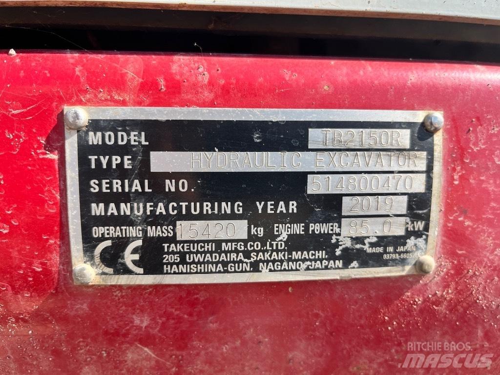 Takeuchi TB 2150 R 대형 굴삭기 29톤 이상