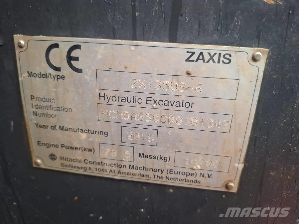 Hitachi ZX 135 US-6 대형 굴삭기 29톤 이상