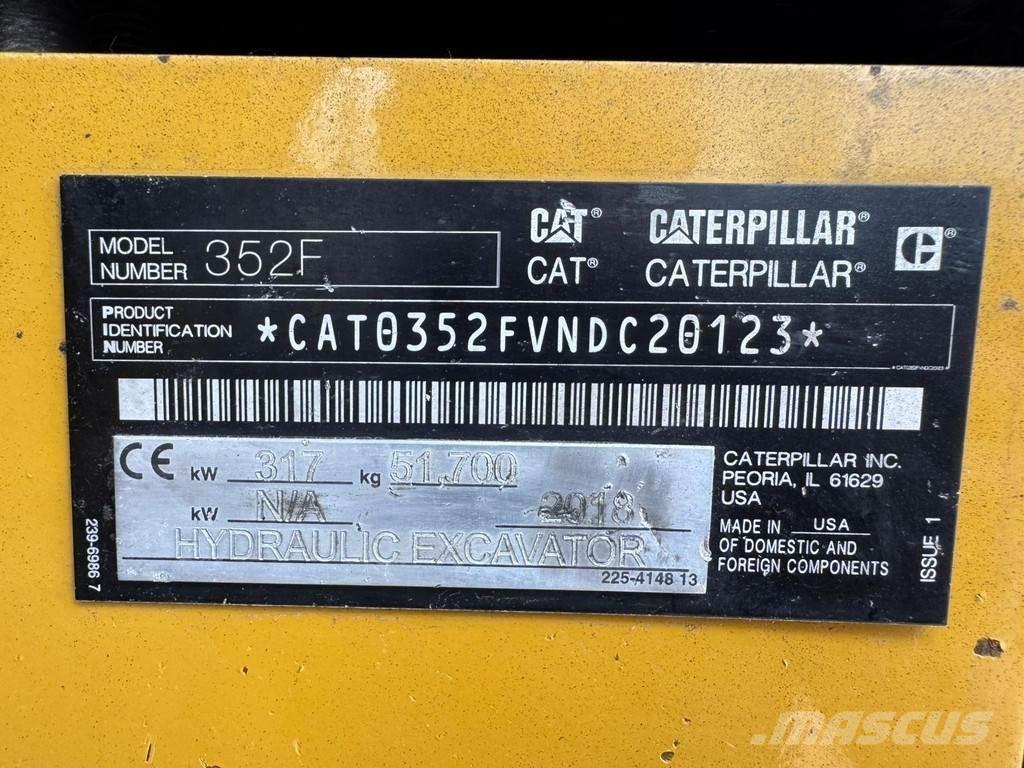 CAT 352F 대형 굴삭기 29톤 이상