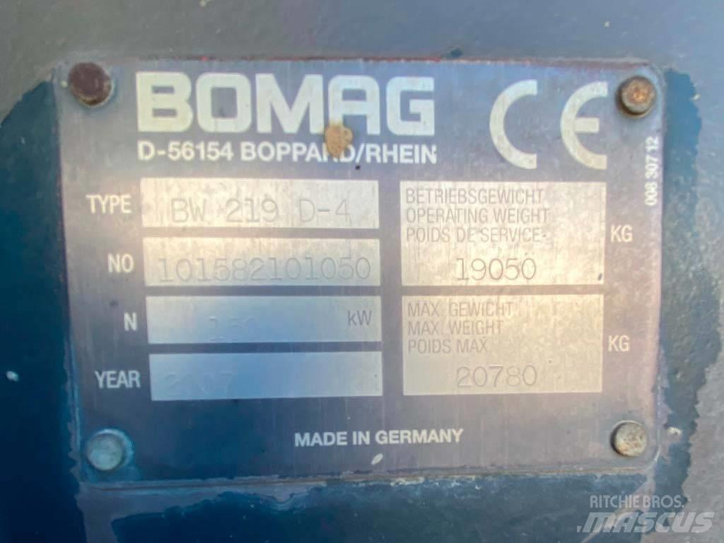Bomag BW 219 D-4 싱글 드럼 롤러