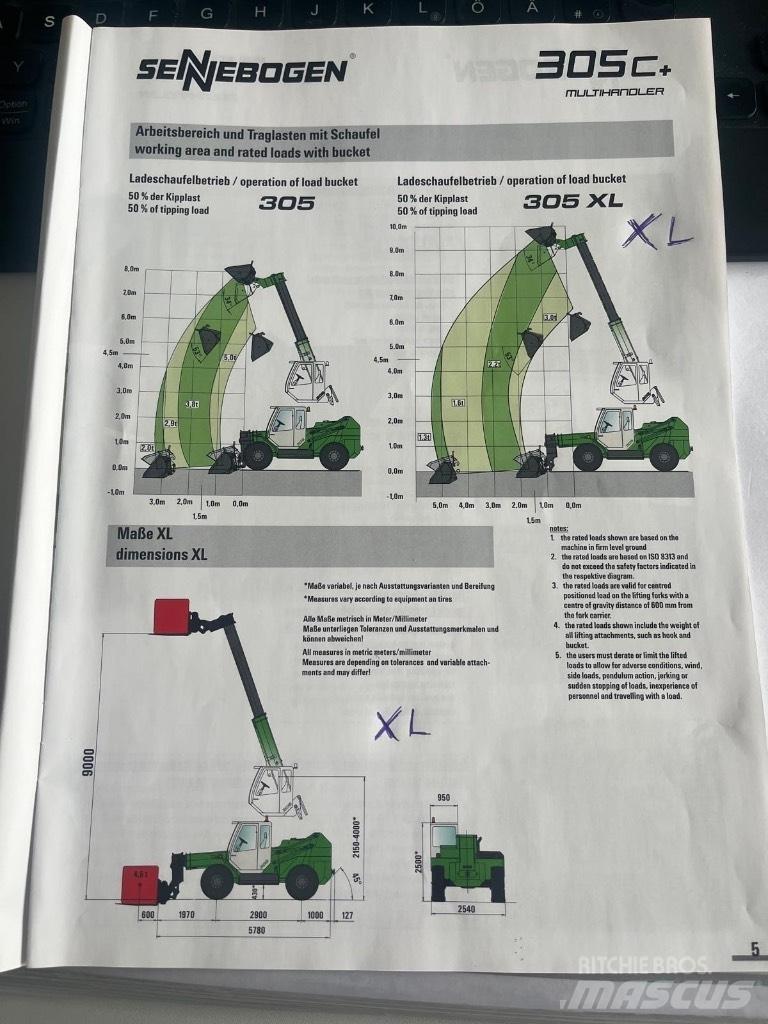 Sennebogen 305 XL 텔레스코픽 휠 로더