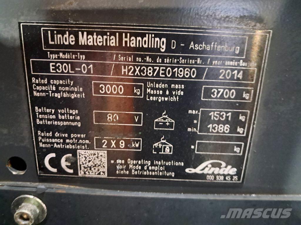 Linde E30L-01 전동 지게차