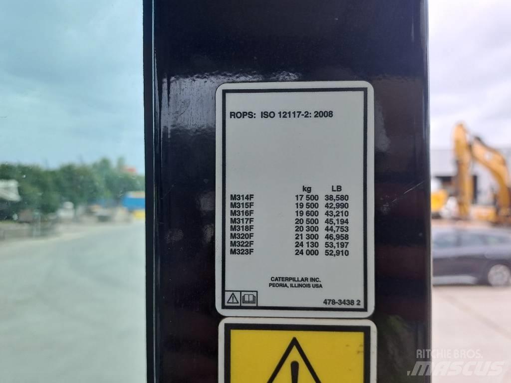 CAT M315F  휠 굴삭기