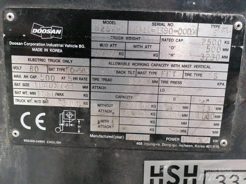Doosan B25X-7 전동 지게차
