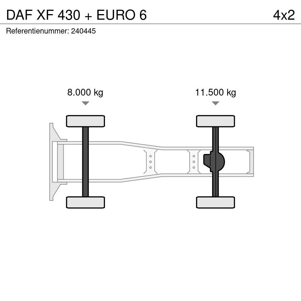 DAF XF 430 + EURO 6 트랙터 유닛