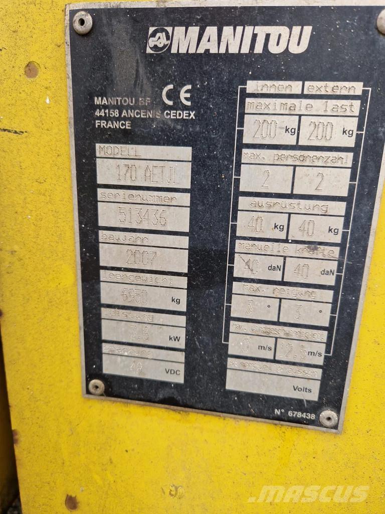 Manitou 170 AETJL 관절형 전동이동 리프트