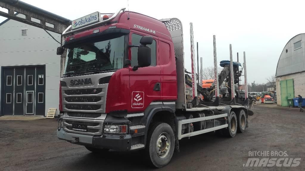 Scania R410 목재 트럭