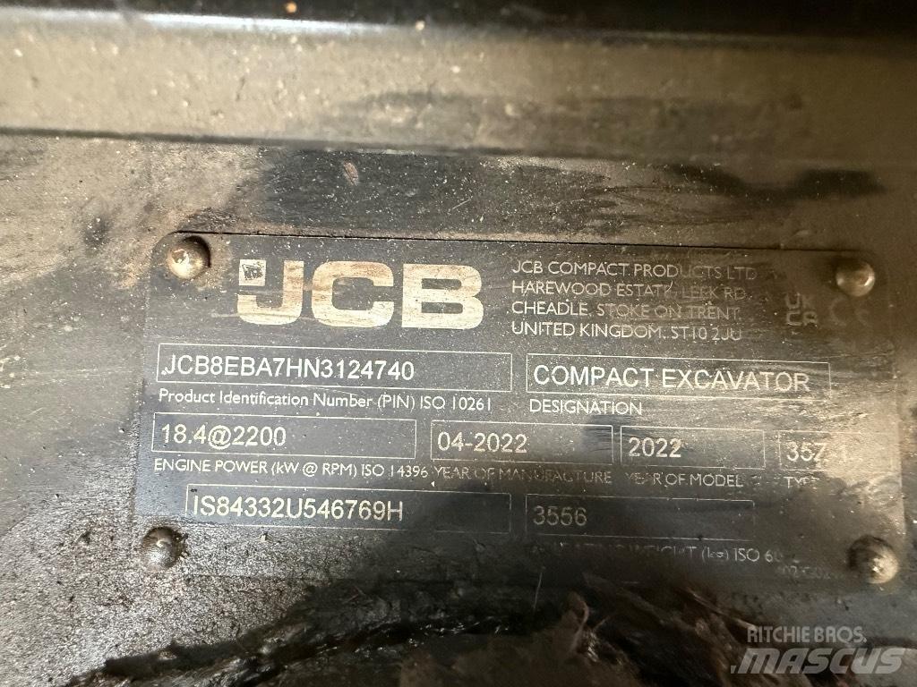 JCB 35Z-1 소형 굴삭기 7톤 미만