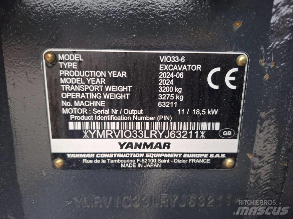 Yanmar Vio 33-6 소형 굴삭기 7톤 미만